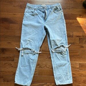 Abercrombie & Fitch Light Blue Distressed Jeans